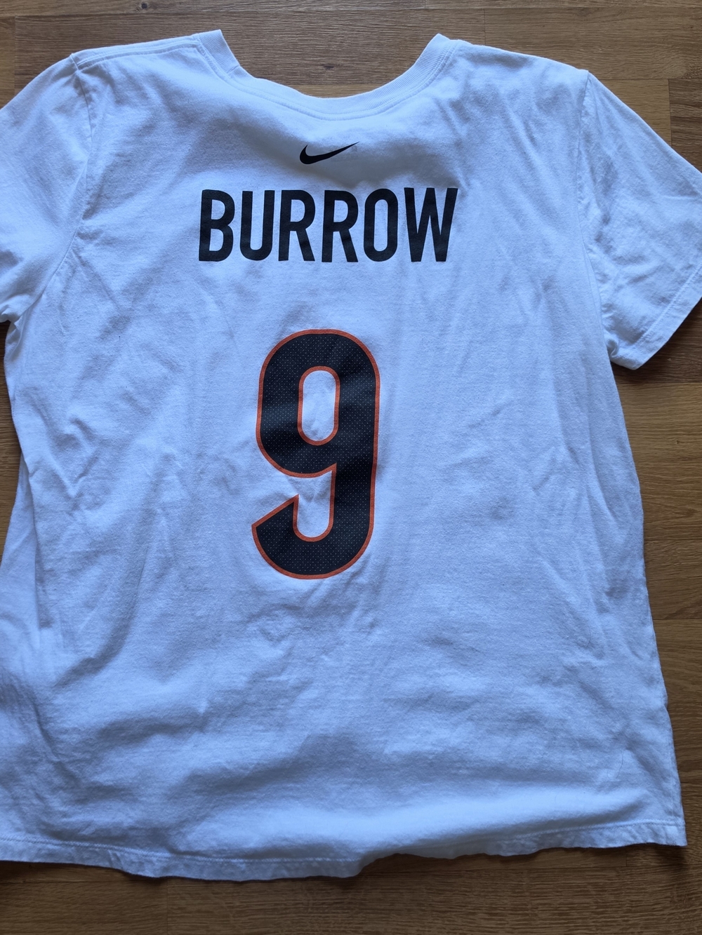 Nike Women's White Burrow #9 Graphic Tee Cincinnati Bengals